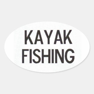 Pegatina Ovalada La pesca del euro en Kayak