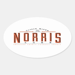 Pegatina Ovalada Lago Norris