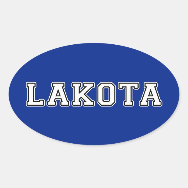 Pegatina Ovalada Lakota (Anverso)