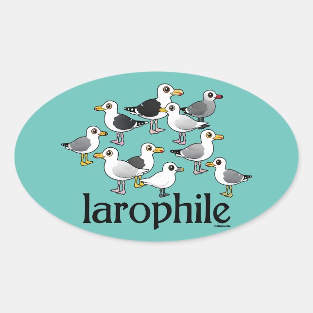 Pegatina Ovalada Larófilo (Anverso)