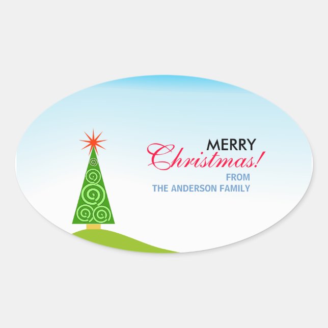 Pegatina Ovalada Le Sapin (Anverso)