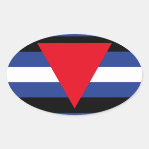 PEGATINA OVALADA LEATHER QUEER ORIDE