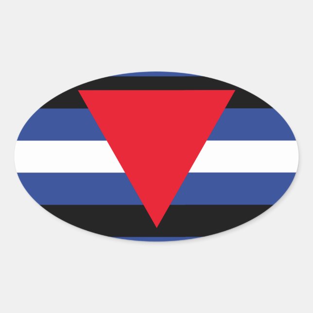 PEGATINA OVALADA LEATHER QUEER ORIDE (Anverso)