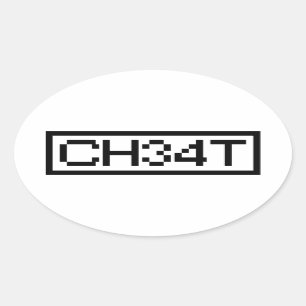 PEGATINA OVALADA LEET CHEAT
