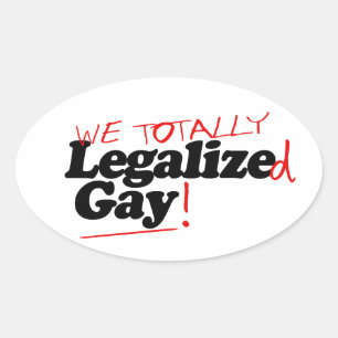 Pegatina Ovalada Legalización total de la homosexualidad