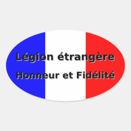 Pegatina Ovalada Legion Etrangere - Honneur et Fidelite
