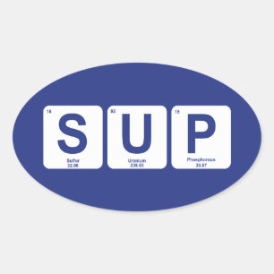 Pegatina Ovalada Levántese Paddleboarding