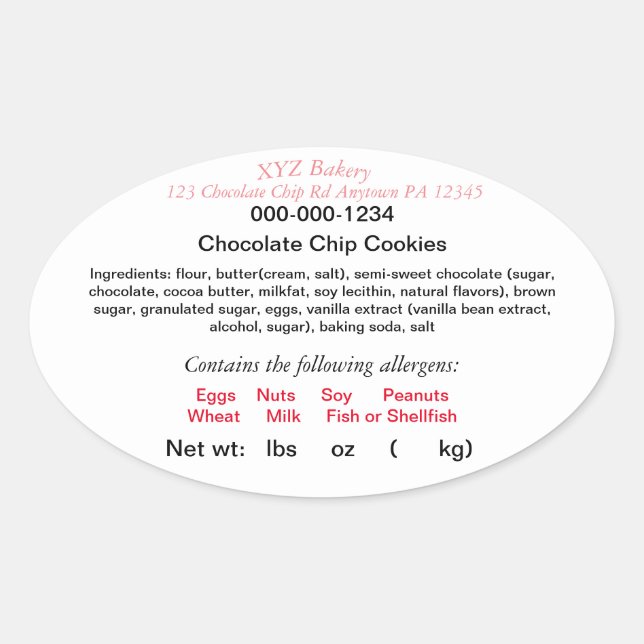 PEGATINA OVALADA LEY DE ALIMENTOS PARA CASAS RURALES DE PENNSYLVANI (Anverso)