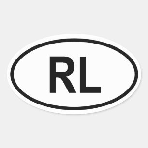 Pegatina Ovalada Líbano "RL"