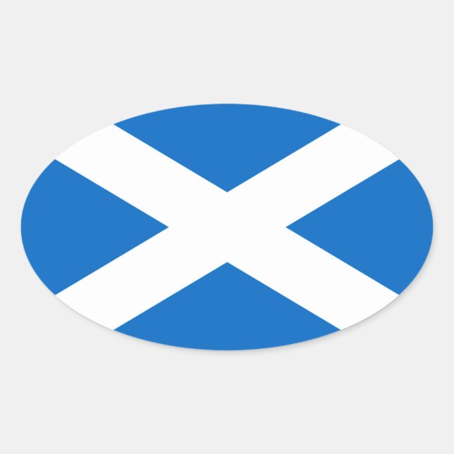 Pegatina Ovalada Libertad de la bandera de Escocia (Anverso)