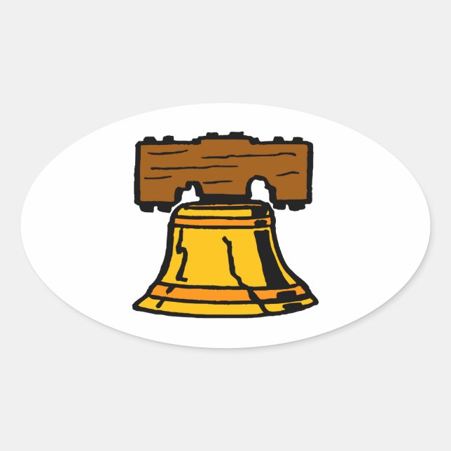 Pegatina Ovalada Liberty Bell (Anverso)