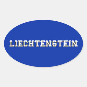 Pegatina Ovalada Liechtenstein