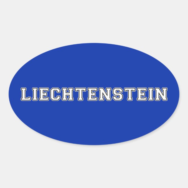 Pegatina Ovalada Liechtenstein (Anverso)