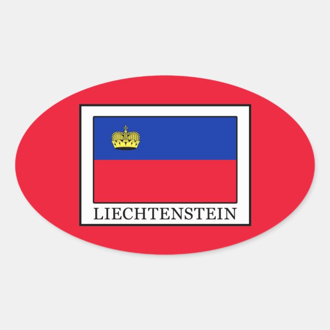 Pegatina Ovalada Liechtenstein (Anverso)