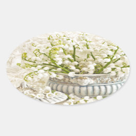 Pegatina Ovalada Lily Del Valle