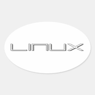PEGATINA OVALADA LINUX