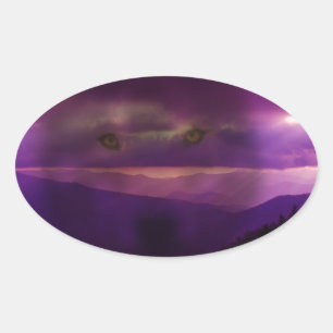 Pegatina Ovalada Llamada de lo salvaje