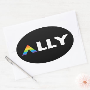 Pegatina Ovalada Lobby LGBTQ Rainbow LGBT
