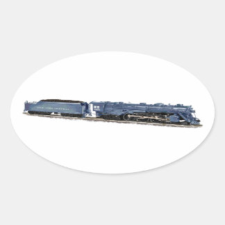Pegatina Ovalada Locomotora de vapor modelo