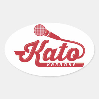 Pegatina Ovalada Logo de Kato Karaoke