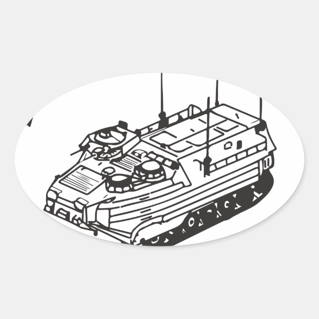 Pegatina Ovalada Logo de Track II desde 1941 (Anverso)