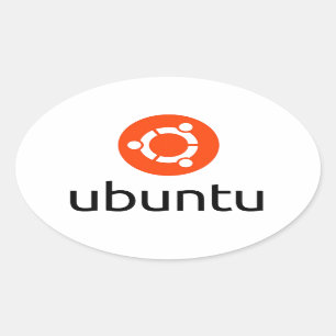 Pegatina Ovalada Logo de Ubuntu Linux