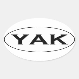 Pegatina Ovalada Logo de YAK Oval