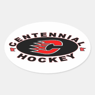 Pegatina Ovalada Logo del Centenario de Hockey