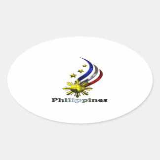 Pegatina Ovalada Logo Filipino Original. ¡Mabuhay Pilipinas!