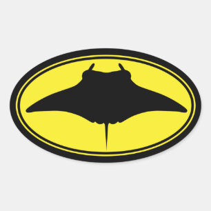 Pegatina Ovalada Logo Manta Ray