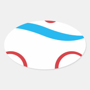 Pegatina Ovalada Logo moderno de Triathlon