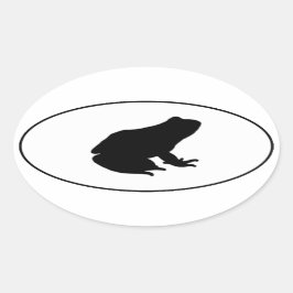 Pegatina Ovalada Logo Oval de rana