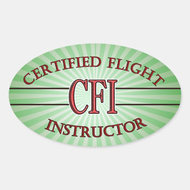 PEGATINA OVALADA LOGO RED CSF CERTIFICADO INSTRUCTOR DE VUELO (Anverso)