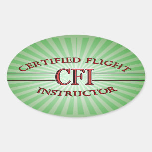 PEGATINA OVALADA LOGO RED CSF CERTIFICADO INSTRUCTOR DE VUELO