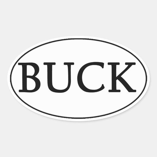 Pegatina Ovalada Logotipo BUCK Oval (Anverso)