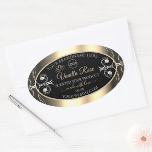 Pegatina Ovalada Logotipo de etiquetas de productos de decoración d