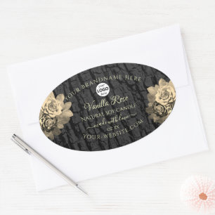 Pegatina Ovalada Logotipo de las etiquetas de los productos de la c