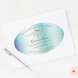 Pegatina Ovalada Logotipo de las etiquetas de los productos de los