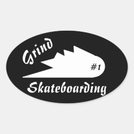Pegatina Ovalada logotipo deportivo para patinaje de piel