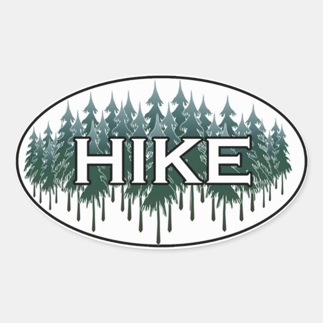 Pegatina Ovalada Logotipo HIKE Oval (Anverso)