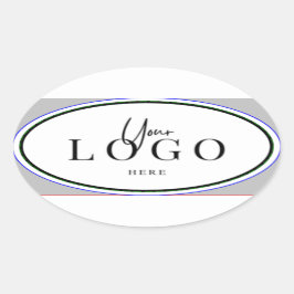 Pegatina Ovalada Logotipo personalizado clásico