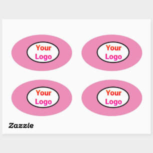 Pegatina Ovalada Logotipo simple y minimalista de personalizado ele