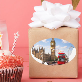 Pegatina Ovalada London 26.2 Marathoner Course Map Sticker