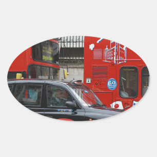 Pegatina Ovalada London Black Cab Taxi