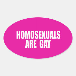 PEGATINA OVALADA LOS HOMOSEXUALES SON GAYS