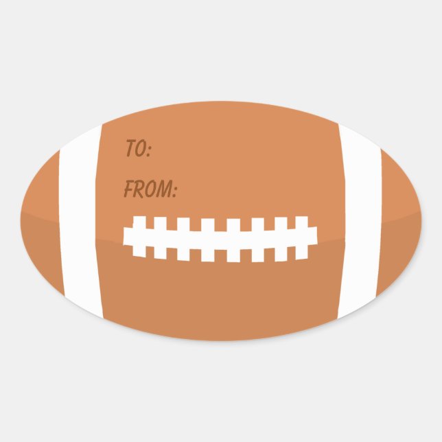 Pegatina Ovalada Los niños con forma de fútbol cumplen años desde (Anverso)