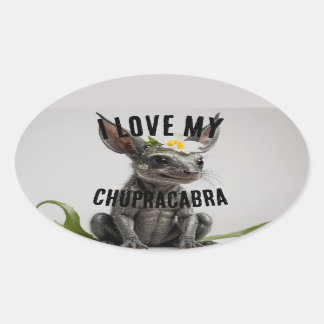 Pegatina Ovalada Love Chupracabra