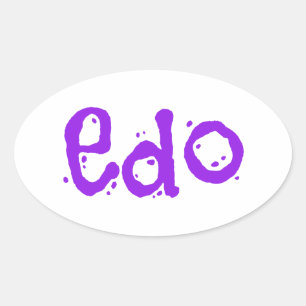 Pegatina Ovalada Lovely Edo