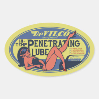 Pegatina Ovalada Lube penetrante
