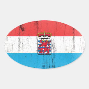 Pegatina Ovalada Luxemburgo belga